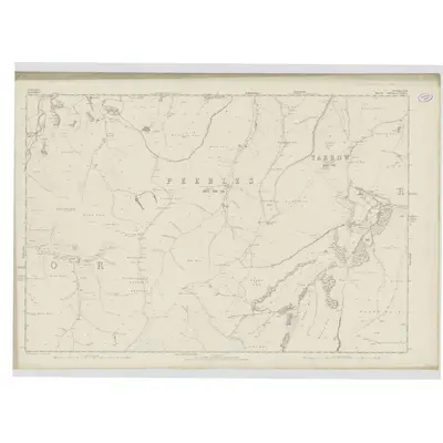 1855 Map of Peebles-shire, Sheet XVII, 1860 Print