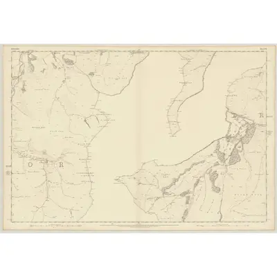 1856 Map of Peebles-shire, Sheet XVII, 1860 Print
