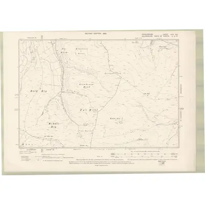 1897 Map of Peebles-shire Sheet XVIII.NE, 1900 Print