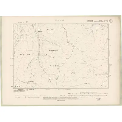 1906 Map of Peebles-shire Sheet XVIII.NE, 1909 Print