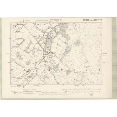 1897 Map of Peebles-shire Sheet XVIII.NW, 1900 Print
