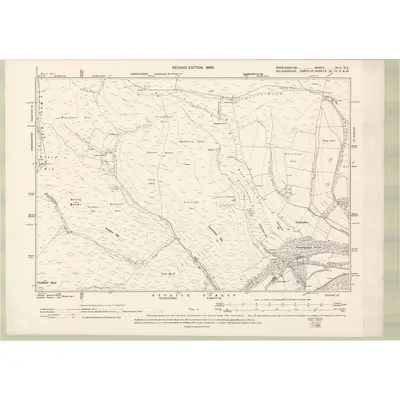 1897 Map of Peebles-shire Sheet XVIII.SE, 1900 Print