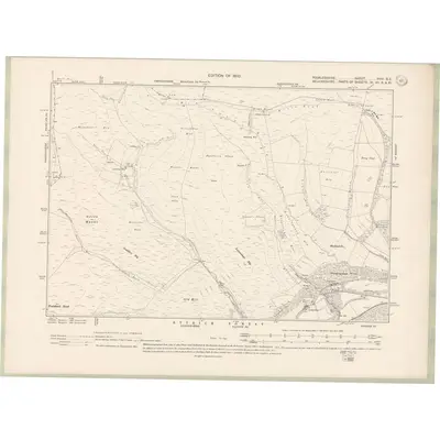 1906 Map of Peebles-shire Sheet XVIII.SE, 1910 Print