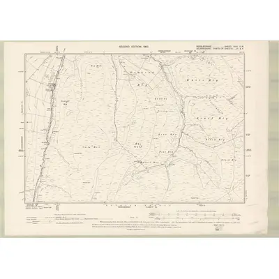 1897 Map of Peebles-shire Sheet XVIII.SW, 1900 Print