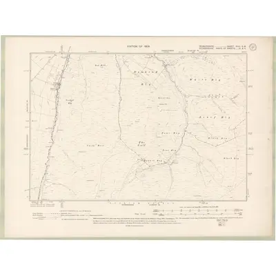 1906 Map of Peebles-shire Sheet XVIII.SW, 1909 Print