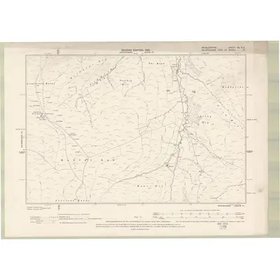 1897 Map of Peebles-shire Sheet XX.NE, 1900 Print