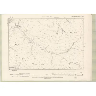 1897 Map of Peebles-shire Sheet XX.NW, 1900 Print