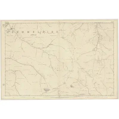 1856 Map of Peebles-shire, Sheet XX, 1859 Print