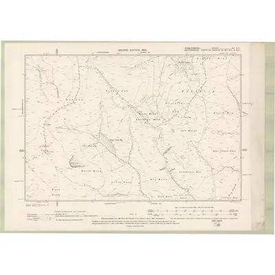 1897 Map of Peebles-shire Sheet XX.SE, 1900 Print