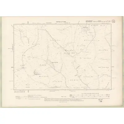 1906 Map of Peebles-shire Sheet XX.SE, 1909 Print