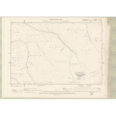 1897 Map of Peebles-shire Sheet XX.SW, 1900 Print