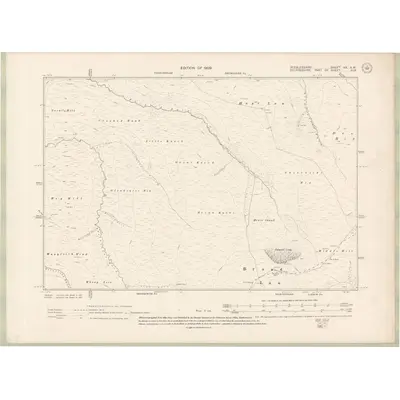 1906 Map of Peebles-shire Sheet XX.SW, 1909 Print