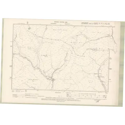 1897 Map of Peebles-shire Sheet XXI.NE & XXII.NW, 1900 Print