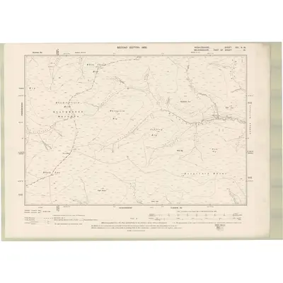 1897 Map of Peebles-shire Sheet XXI.NW, 1900 Print