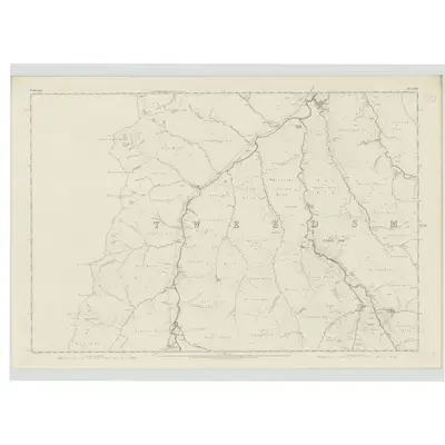 1856 Map of Peebles-shire, Sheet XXIII, 1860 Print