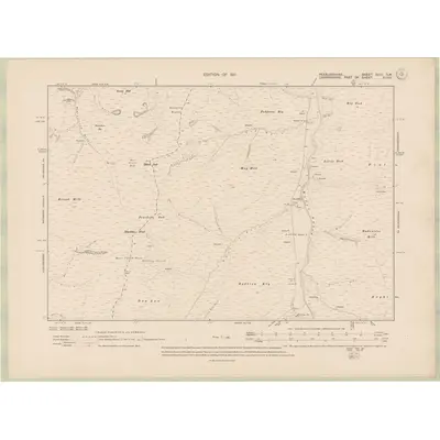 1906 Map of Peebles-shire Sheet XXIII.SW, 1911 Print