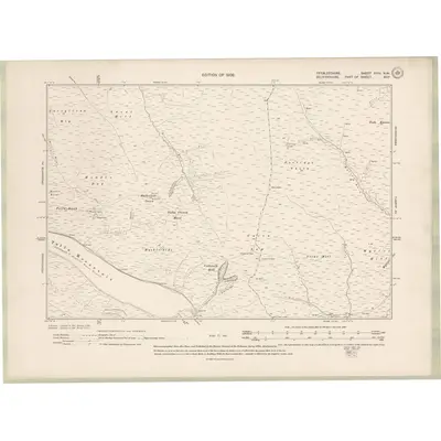 1906 Map of Peebles-shire Sheet XXIV.NW, 1909 Print