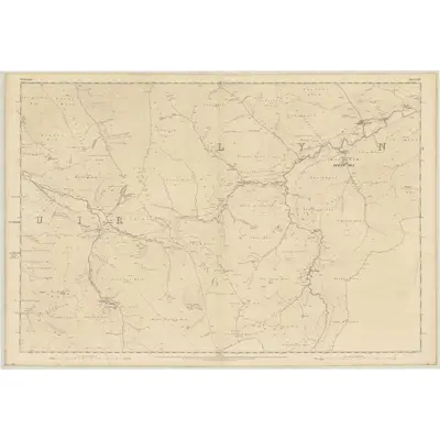 1856 Map of Peebles-shire, Sheet XXIV, 1860 Print