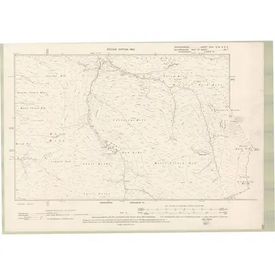 1897 Map of Peebles-shire Sheet XXIV.SW & SE, 1900 Print