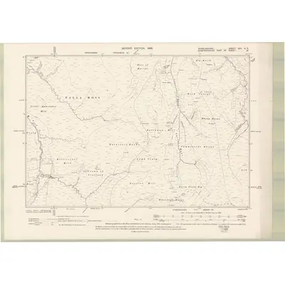 1897 Map of Peebles-shire Sheet XXV.NE, 1900 Print