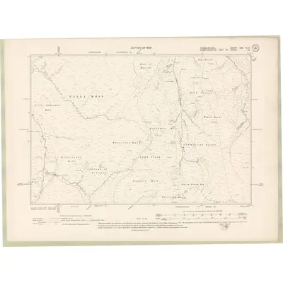 1906 Map of Peebles-shire Sheet XXV.NE, 1909 Print