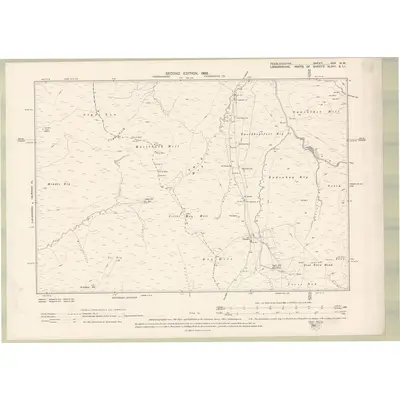 1897 Map of Peebles-shire Sheet XXV.NW, 1900 Print