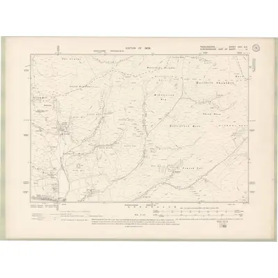 1906 Map of Peebles-shire Sheet XXV.SE, 1909 Print