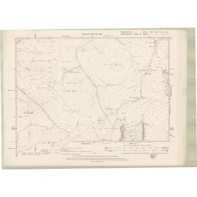 1897 Map of Peebles-shire Sheet XXVI.NW & SW, 1900 Print