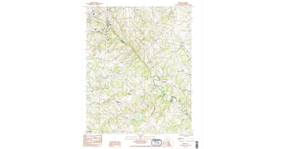 Marsh Rd Pelham Map 1983 Map of Pelham, Greenville County, SC — High-Res | Pastmaps