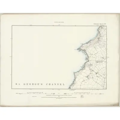 1887 Map of Pembrokeshire II.NW, 1888 Print