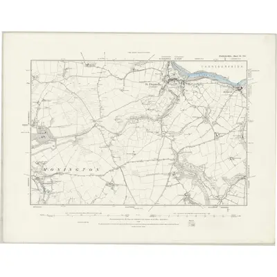 1887 Map of Pembrokeshire II.SE, 1888 Print