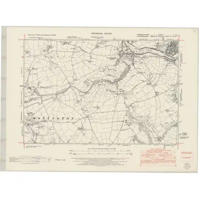 1948 Map of Pembrokeshire II.SE, 1953 Print