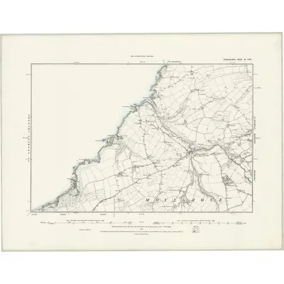 1887 Map of Pembrokeshire II.SW, 1888 Print