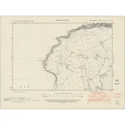 1948 Map of Pembrokeshire IIa.SE & V.NE, 1953 Print