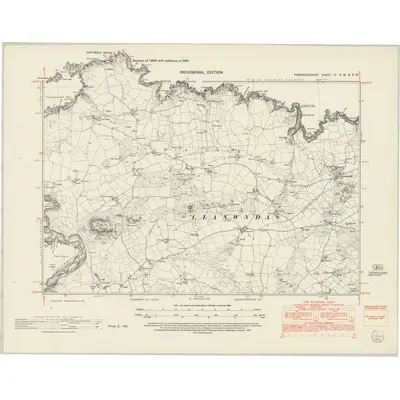 1948 Map of Pembrokeshire IV.NW & SW, 1953 Print