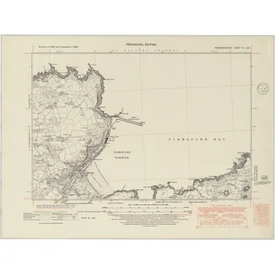1938 Map of Pembrokeshire IV.SE, 1948 Print