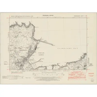 1948 Map of Pembrokeshire IV.SE, 1953 Print