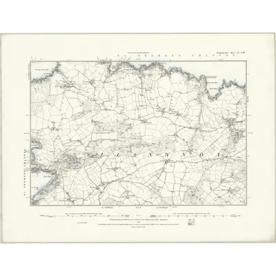 1887 Map of Pembrokeshire IV.SW, 1888 Print