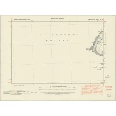 1948 Map of Pembrokeshire IVa.SE, 1953 Print
