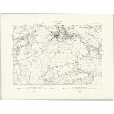 1887 Map of Pembrokeshire IX.NE, 1888 Print