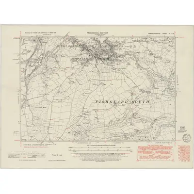 1937 Map of Pembrokeshire IX.NE, 1949 Print