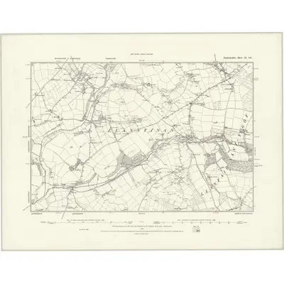 1887 Map of Pembrokeshire IX.SE, 1888 Print