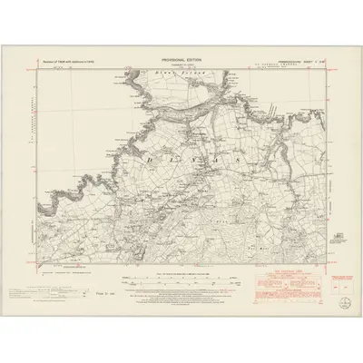 1948 Map of Pembrokeshire V.SW, 1953 Print