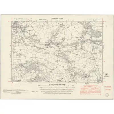 1948 Map of Pembrokeshire VI.SW, 1953 Print