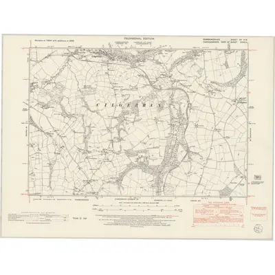 1948 Map of Pembrokeshire VII.NW, 1953 Print