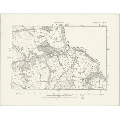 1887 Map of Pembrokeshire VII.SE, 1888 Print