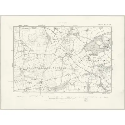1887 Map of Pembrokeshire VII.SW, 1888 Print