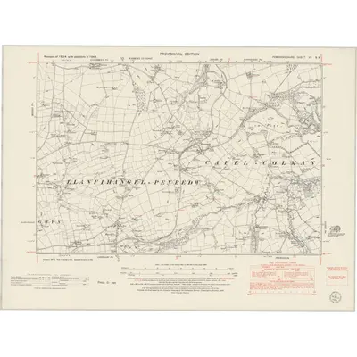 1948 Map of Pembrokeshire VII.SW, 1953 Print