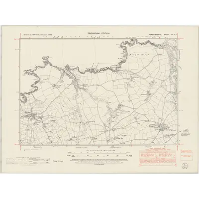 1948 Map of Pembrokeshire VIII.SE, 1953 Print