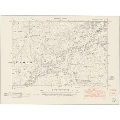 1948 Map of Pembrokeshire X.NE, 1953 Print